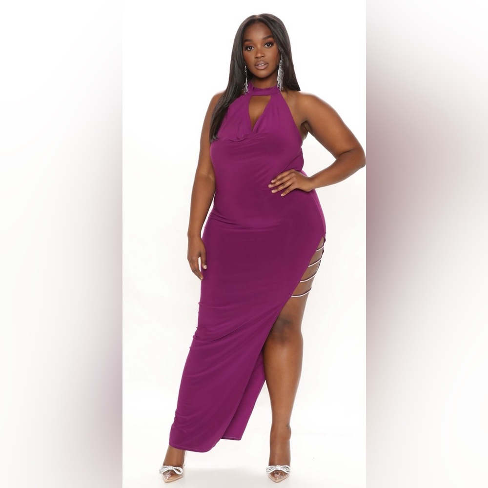 Chic Asymmetrical Purple Dress